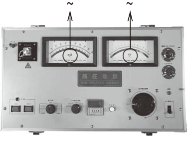 mA・kV計器を持つ試験器の写真の回路図