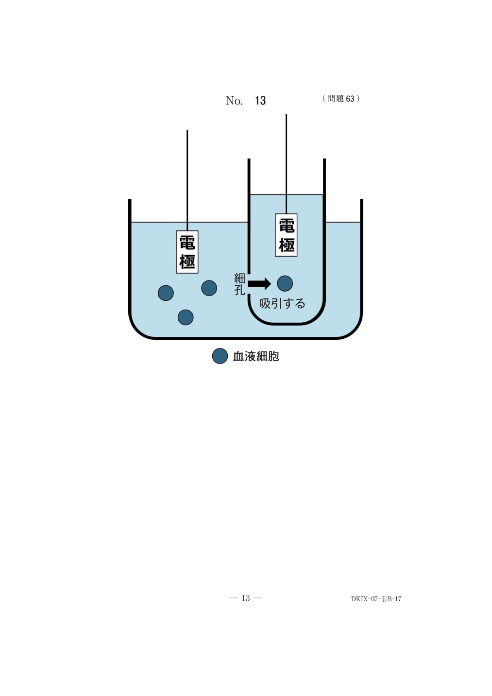 第71回午前問63の公式原図。判読用の原画像。