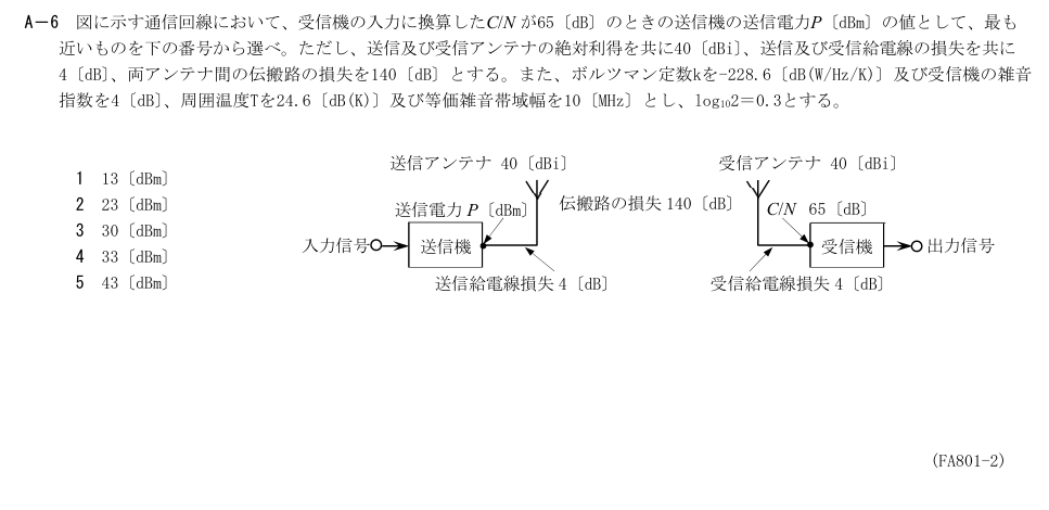 公式原問 A6 の図・数式・番号付き語群（原典配置）