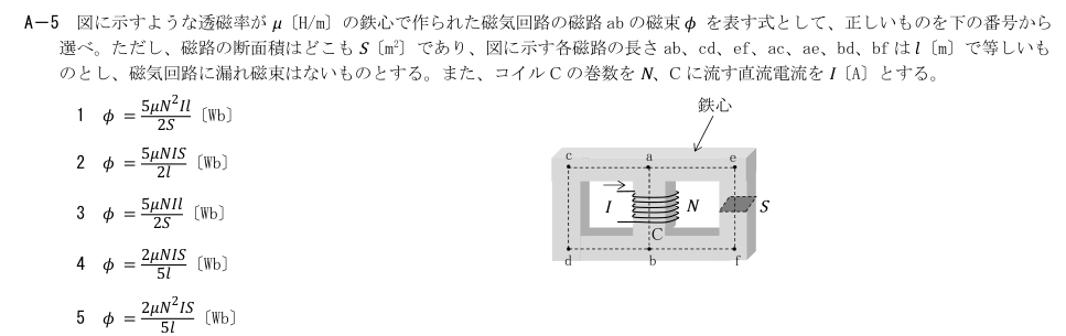 公式原問 A5 の図・数式・番号付き語群(原典配置)