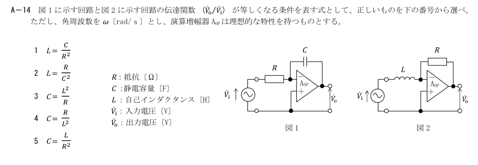 公式原問 A14 の図・数式・番号付き語群(原典配置)