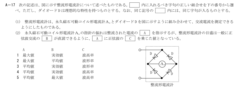公式原問 A17 の図・数式・番号付き語群(原典配置)