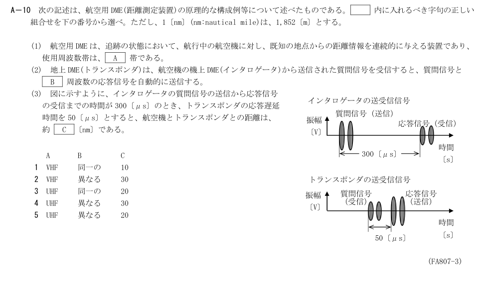 公式原問 A10 の図・数式・番号付き語群（原典配置）