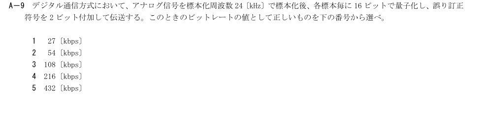 A-9の公式原問(日本無線協会)