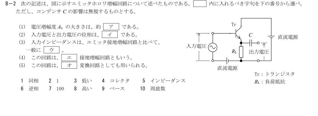 B-2の公式原問（日本無線協会）