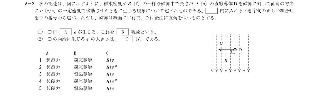 A-2の公式原問（日本無線協会）