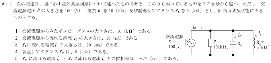 2026-02 航空無線通信士 無線工学 A-1 原問題（本文・数式・図・選択肢・語群）