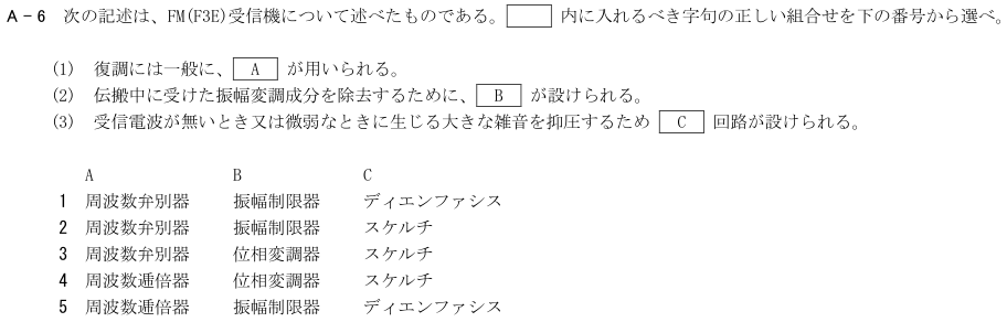 2026-02 航空無線通信士 無線工学 A-6 原問題（本文・数式・図・選択肢・語群）