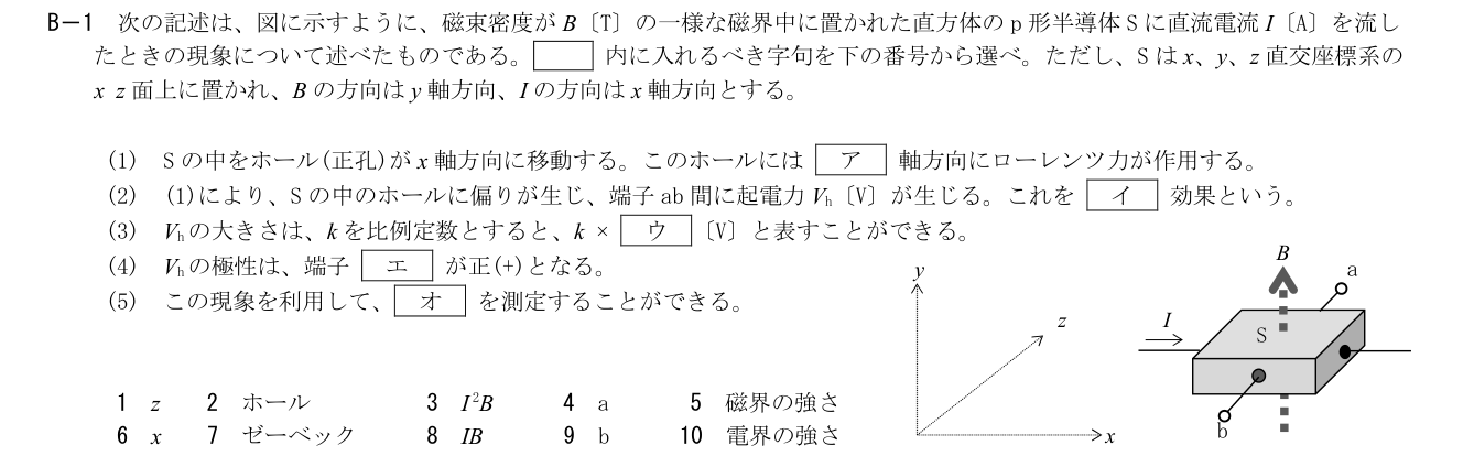 2026-09 第一級総合無線通信士 kiso B1 原問題切出し 第6頁