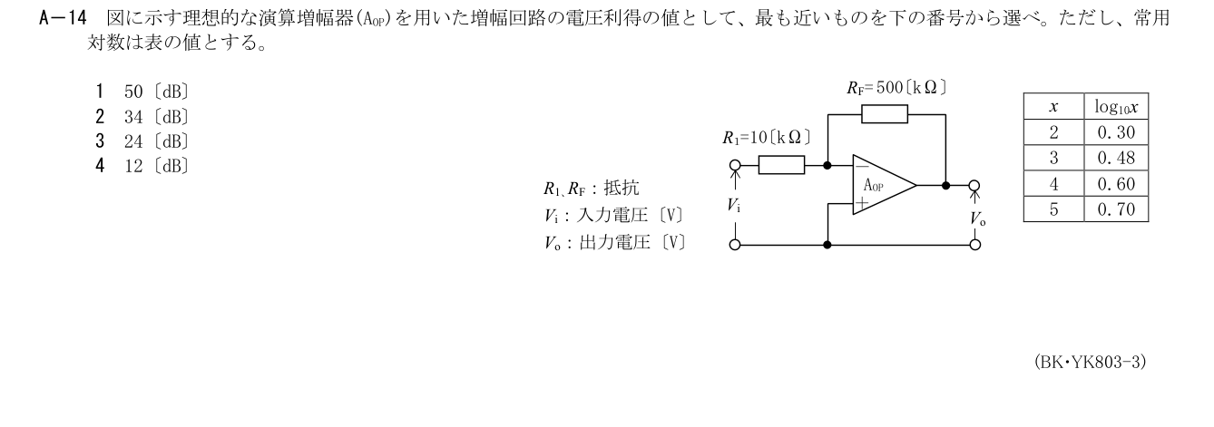 2026-03 第二級総合無線通信士 kiso A14 原問題切出し