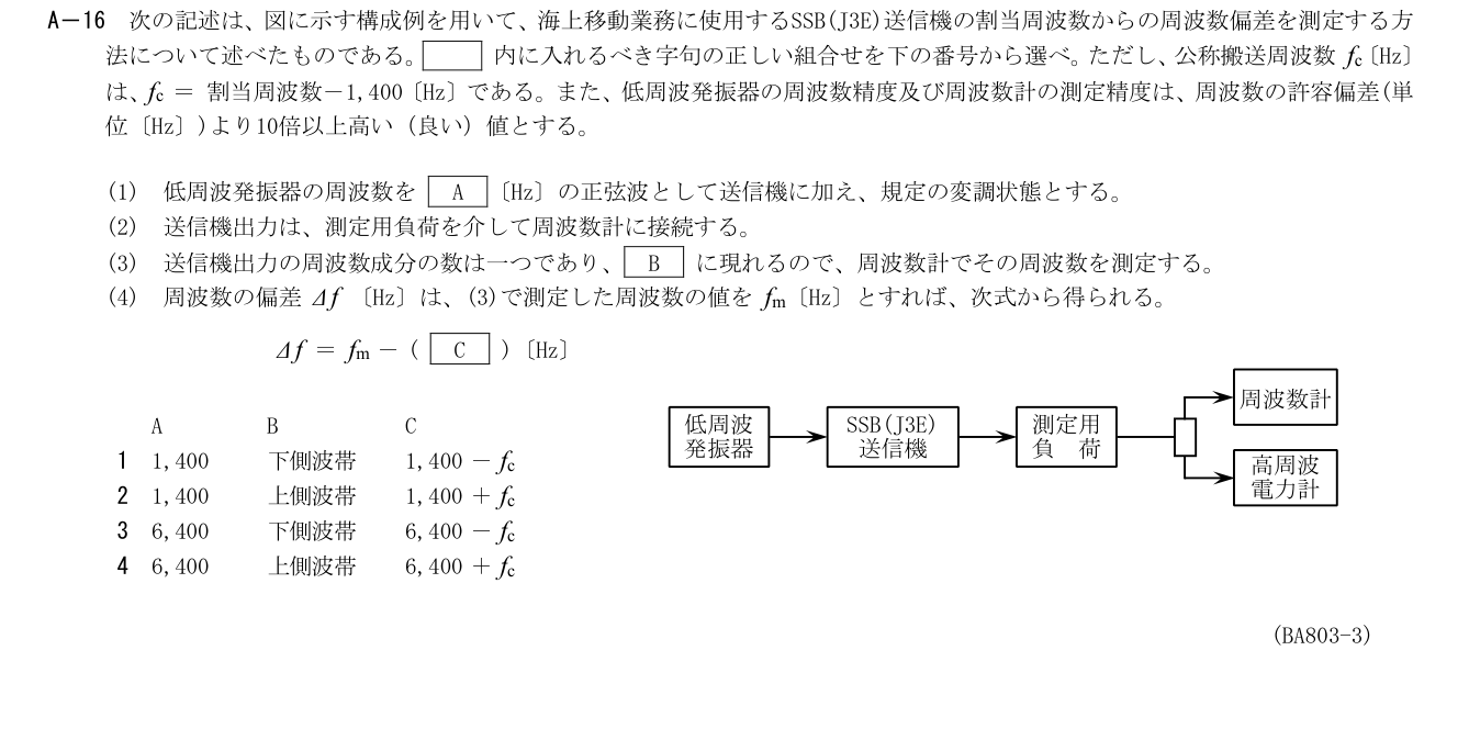 2026-03 第二級総合無線通信士 kogaku-a A16 原問題切出し