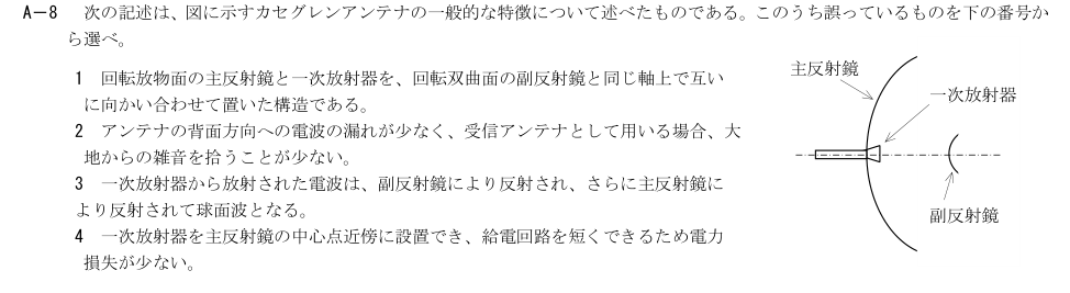 2026-03 第二級総合無線通信士 無線工学B A8 原問題画像