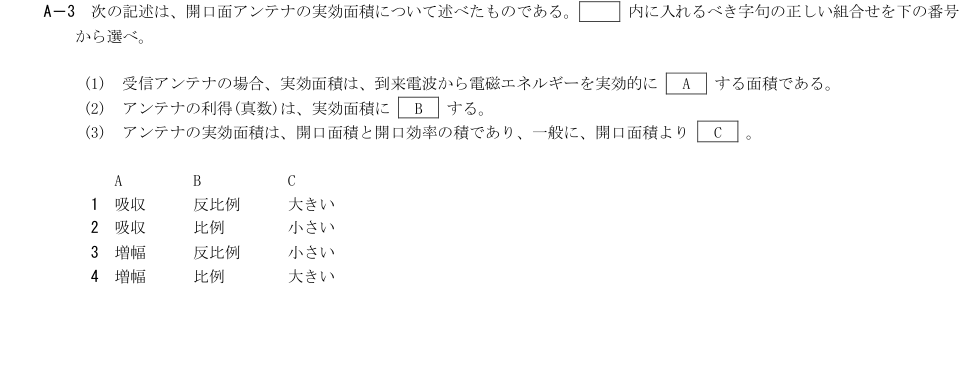 2026-09 第二級総合無線通信士 無線工学B A3 原問題画像