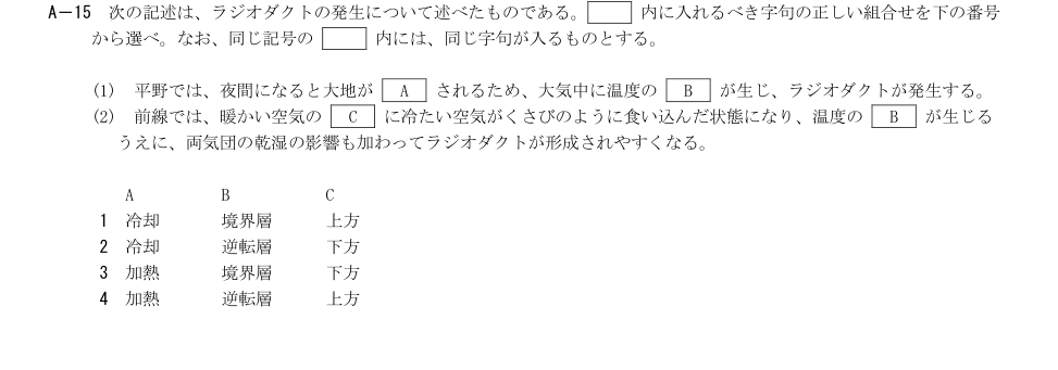2026-09 第二級総合無線通信士 無線工学B A15 原問題画像