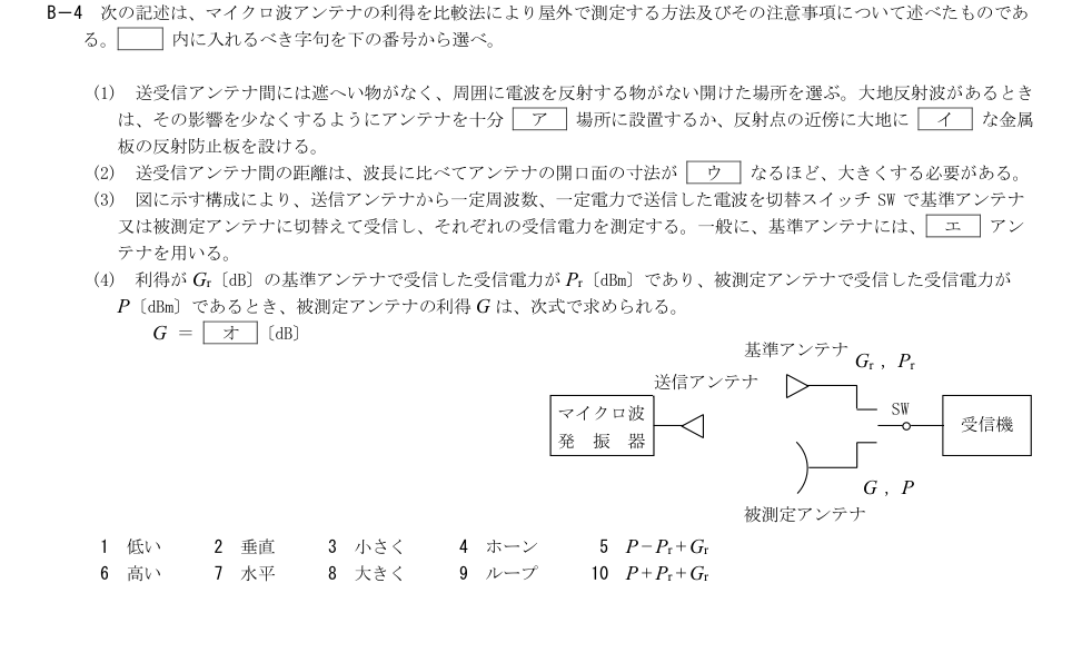 2026-09 第二級総合無線通信士 無線工学B B4 原問題画像