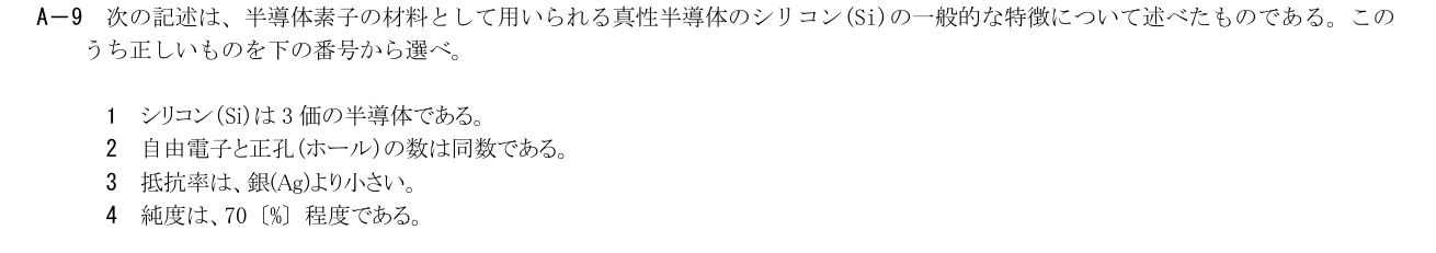 2026-03 第三級総合無線通信士 無線工学の基礎 A9 原問題画像(続き含む)