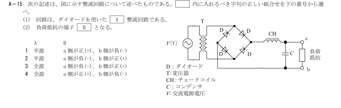 2026-03 第三級総合無線通信士 無線工学の基礎 A15 原問題画像(続き含む)