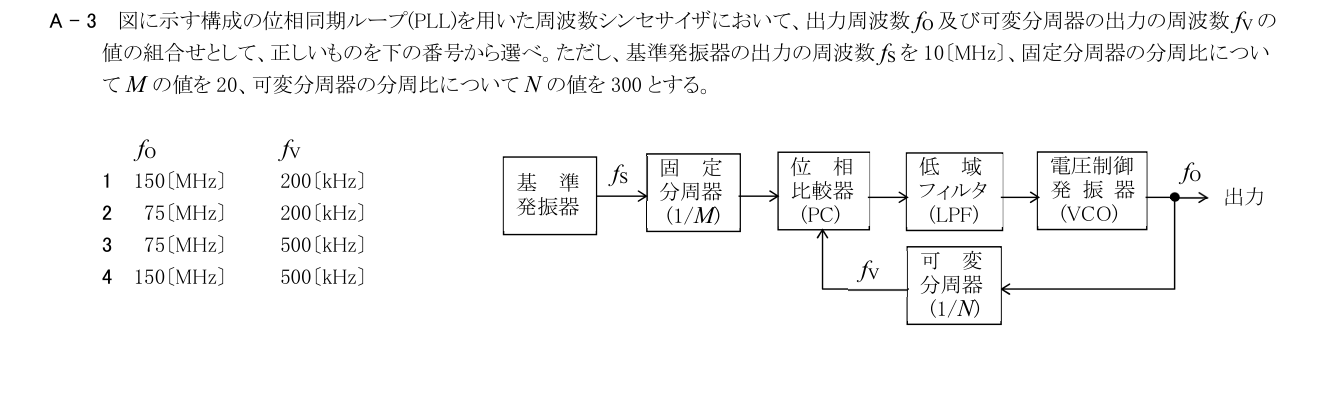 2026-03 第三級総合無線通信士 無線工学 A3 原問題画像（続き含む）