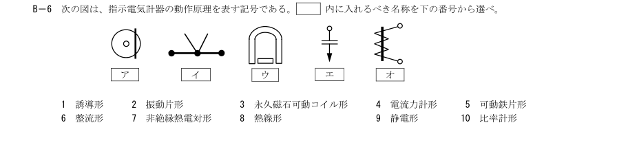 2026-09 第三級総合無線通信士 無線工学の基礎 B6 原問題・候補語群の切出し