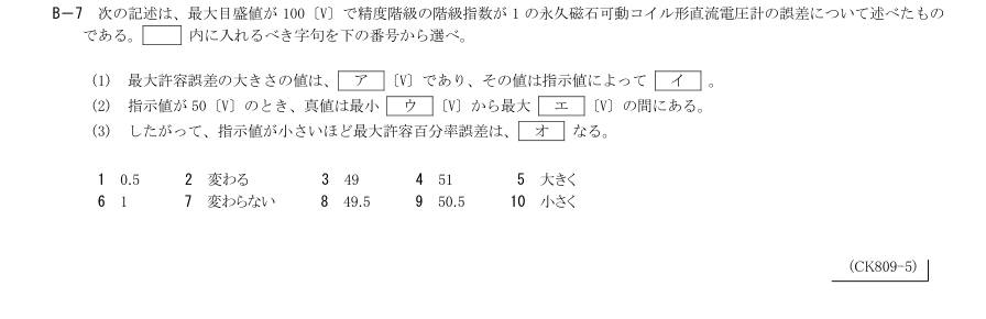 2026-09 第三級総合無線通信士 無線工学の基礎 B7 原問題・候補語群の切出し