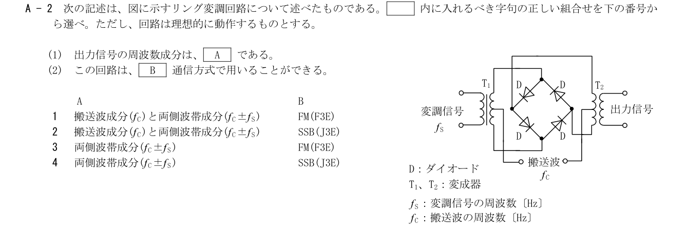 2026-09 第三級総合無線通信士 無線工学 A2 原問題画像（続き含む）