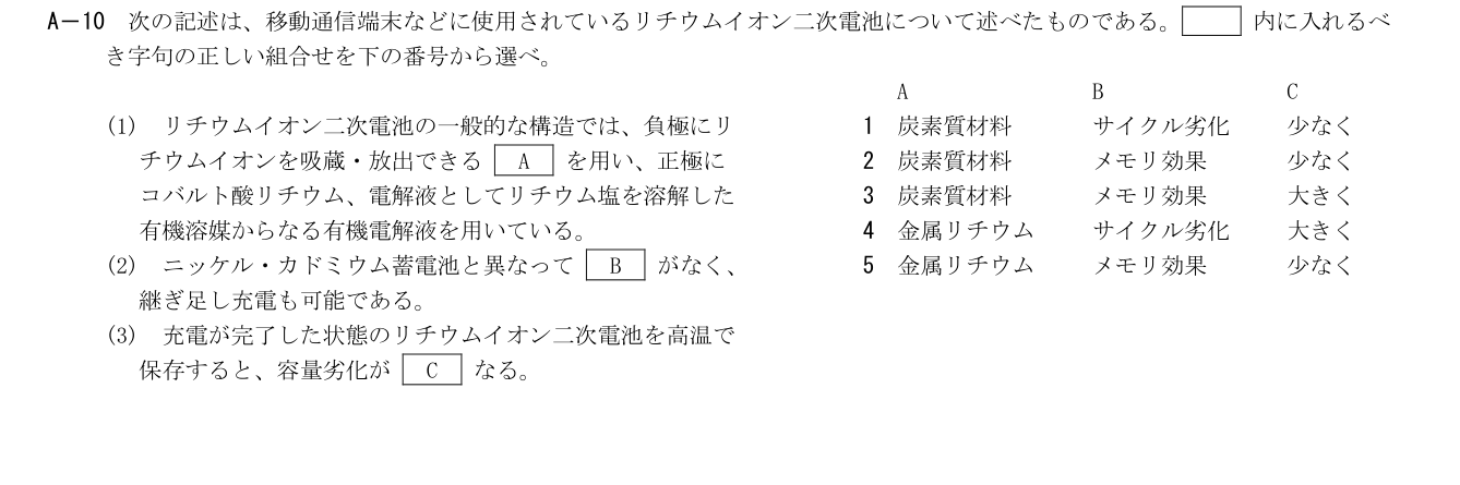 2026-03 第一級海上無線通信士 無線工学A A10 公式原問画像 1頁