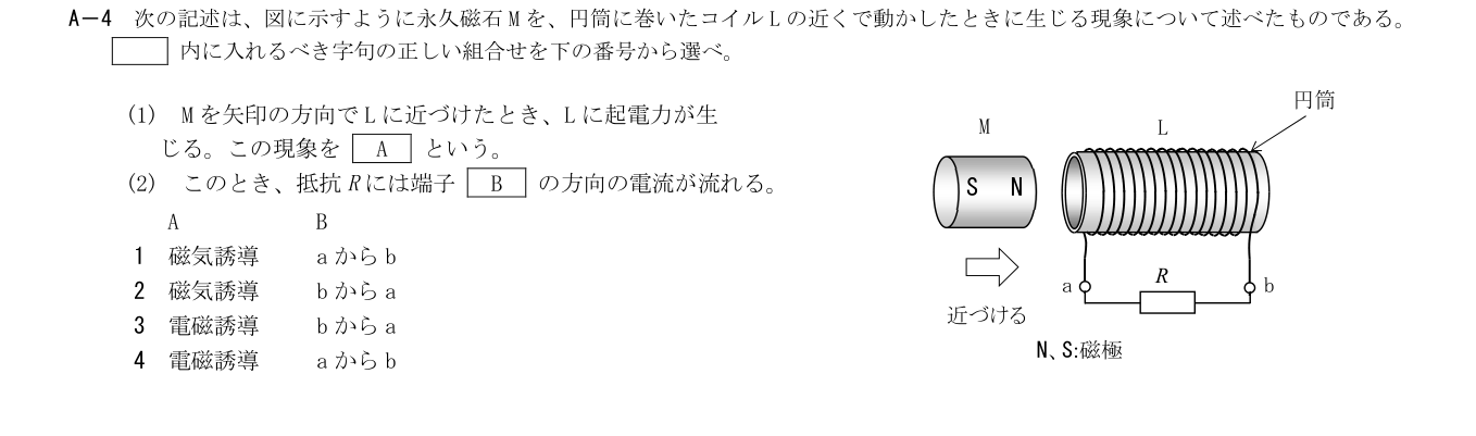 2026年3月 第二級海上無線通信士 無線工学の基礎 A4 原問題・原図・数式・選択肢