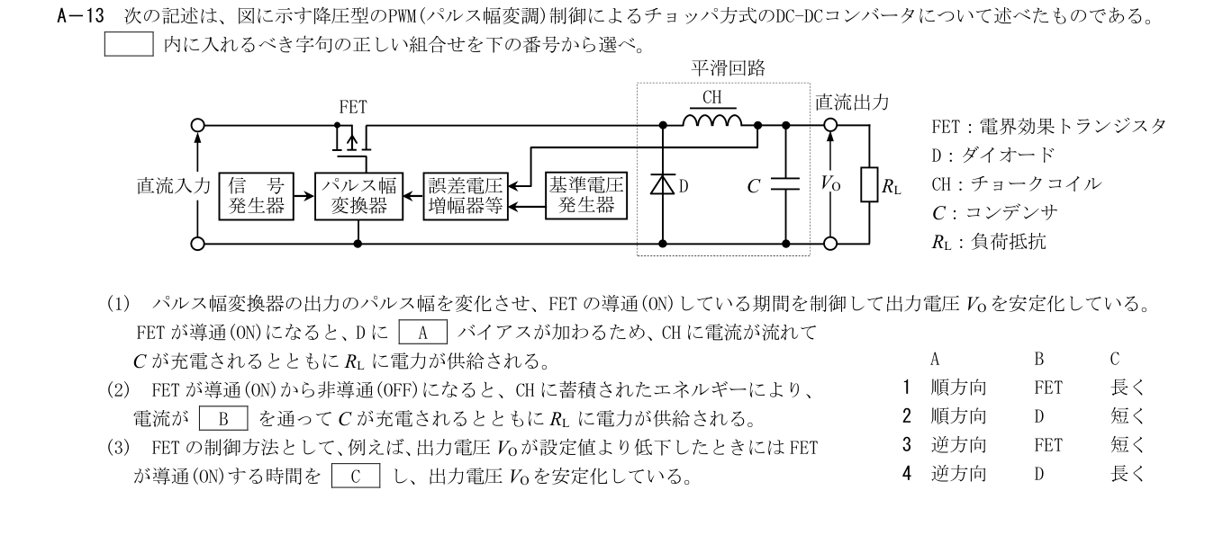 2026年3月 第二級海上無線通信士 無線工学A A13 原問題・原図・数式・選択肢