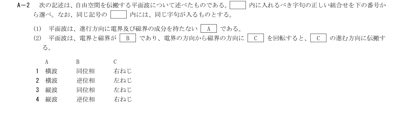 2026年3月 第二級海上無線通信士 無線工学B A2 原問題・原図・数式・選択肢