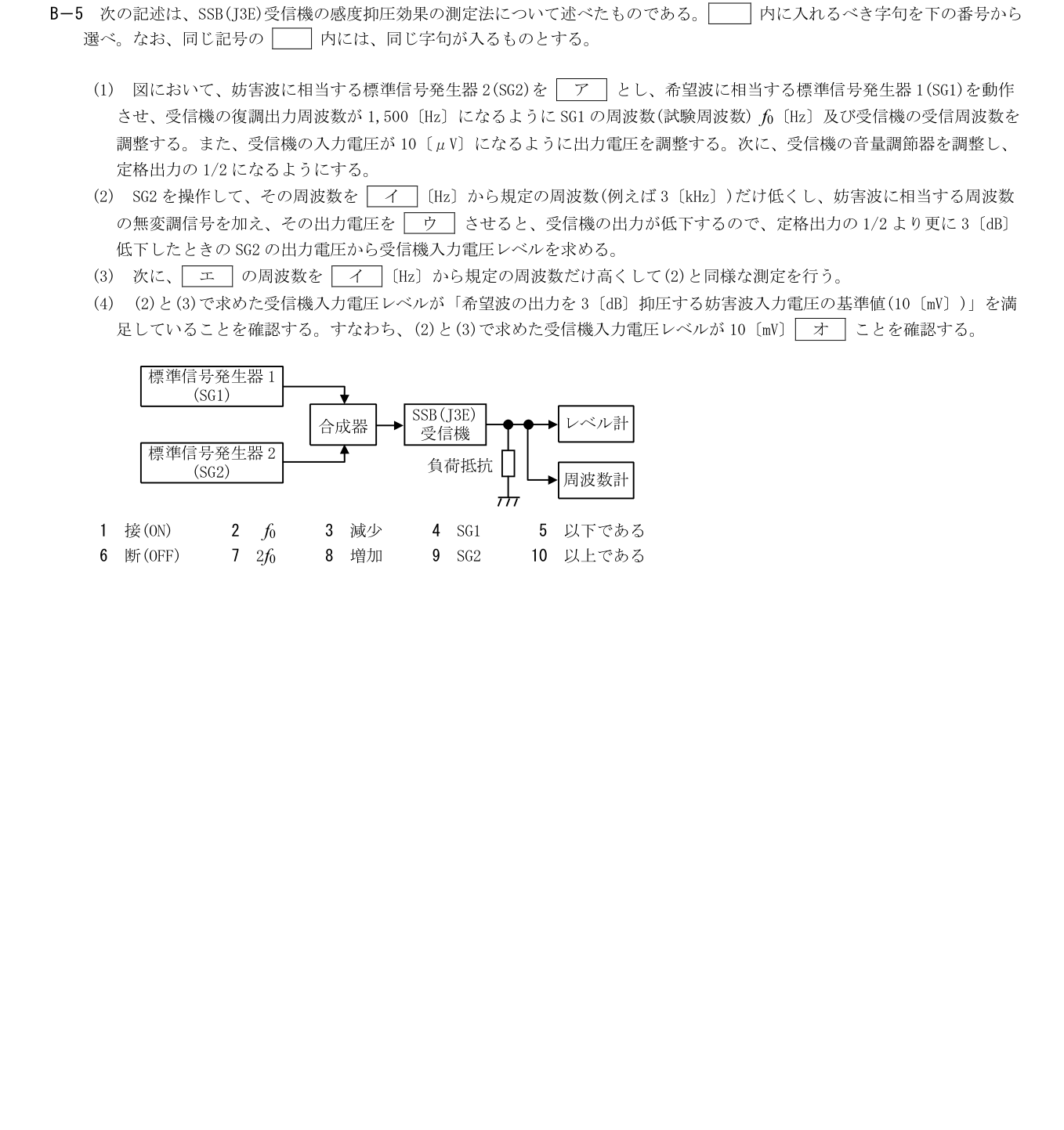 2026年9月 第二級海上無線通信士 無線工学A B5 原問題・原図・数式・選択肢