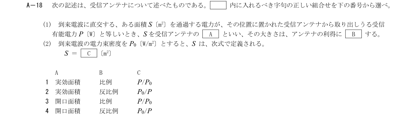 2026年9月 第二級海上無線通信士 無線工学B A18 原問題・原図・数式・選択肢