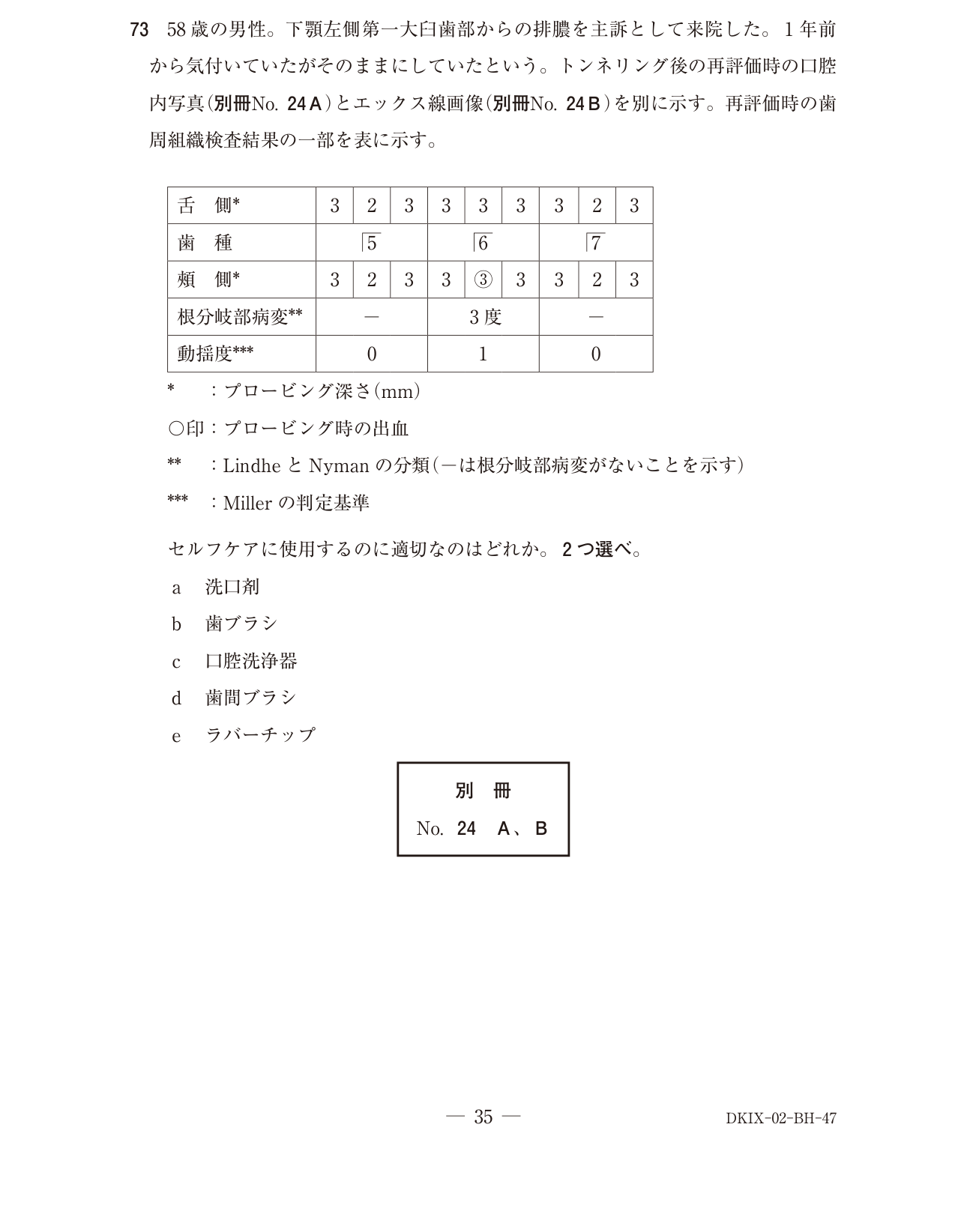 118B073 原問内の図・歯式・数式の確認用原本