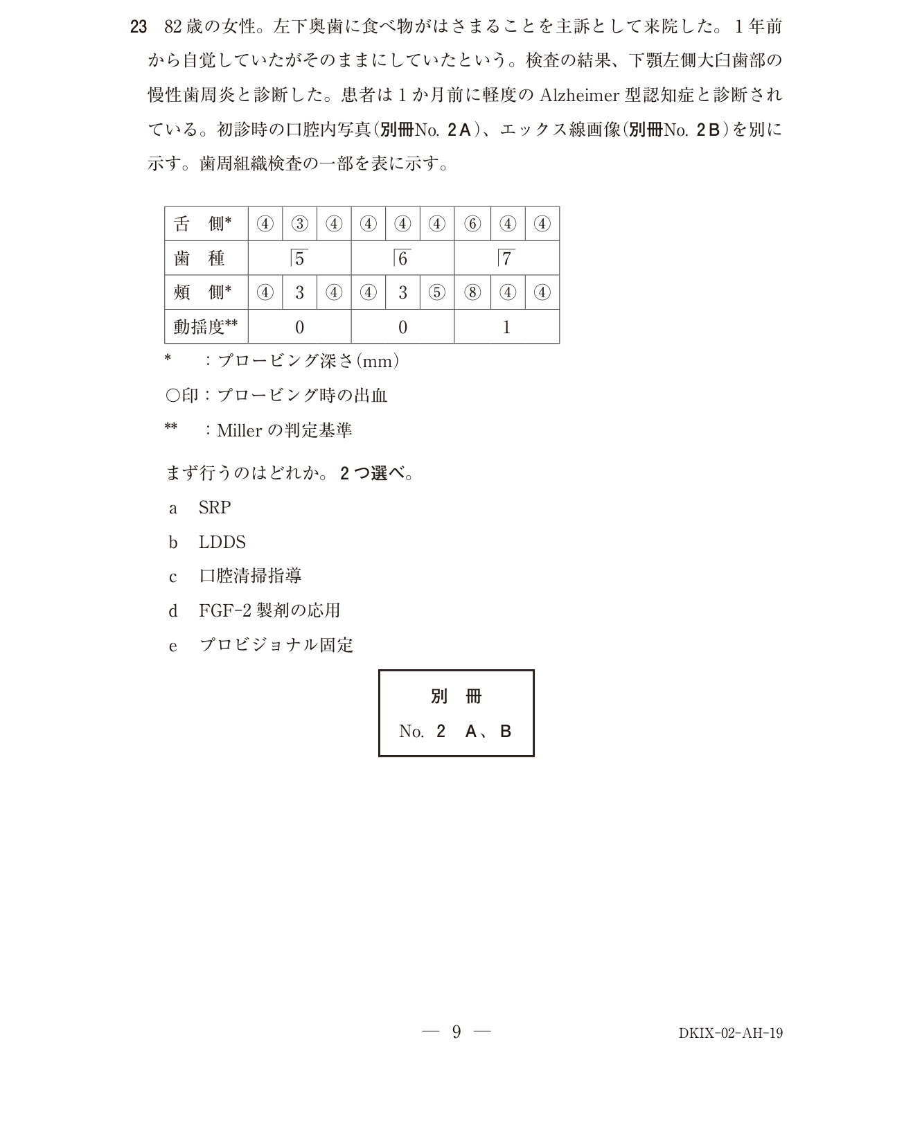 119A023 原問内の図・歯式・数式の確認用原本